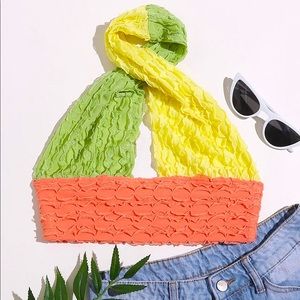 Color Block Halter Top